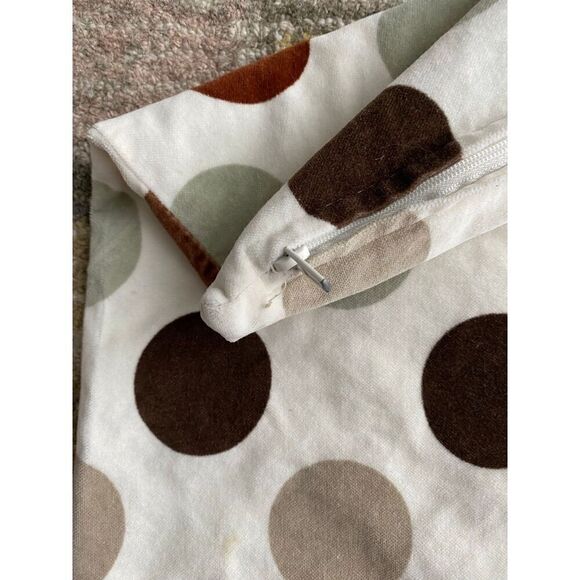 Ikea Brown Dots 20x20” Velvet Feel Throw Pillow Cover (with flaws) - Picture 5 of 8
